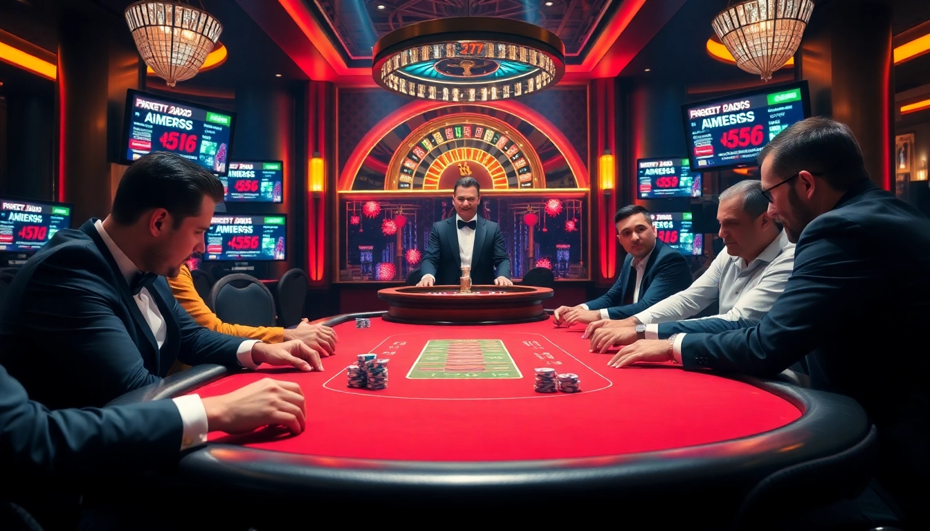 Experience the excitement of fun79 with high-stakes poker and vibrant casino ambiance.