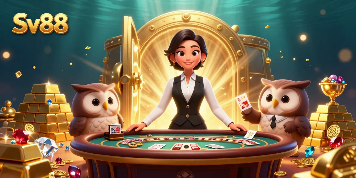 Experience gameplay excitement at Sv88 with an elegant dealer and treasures galore.