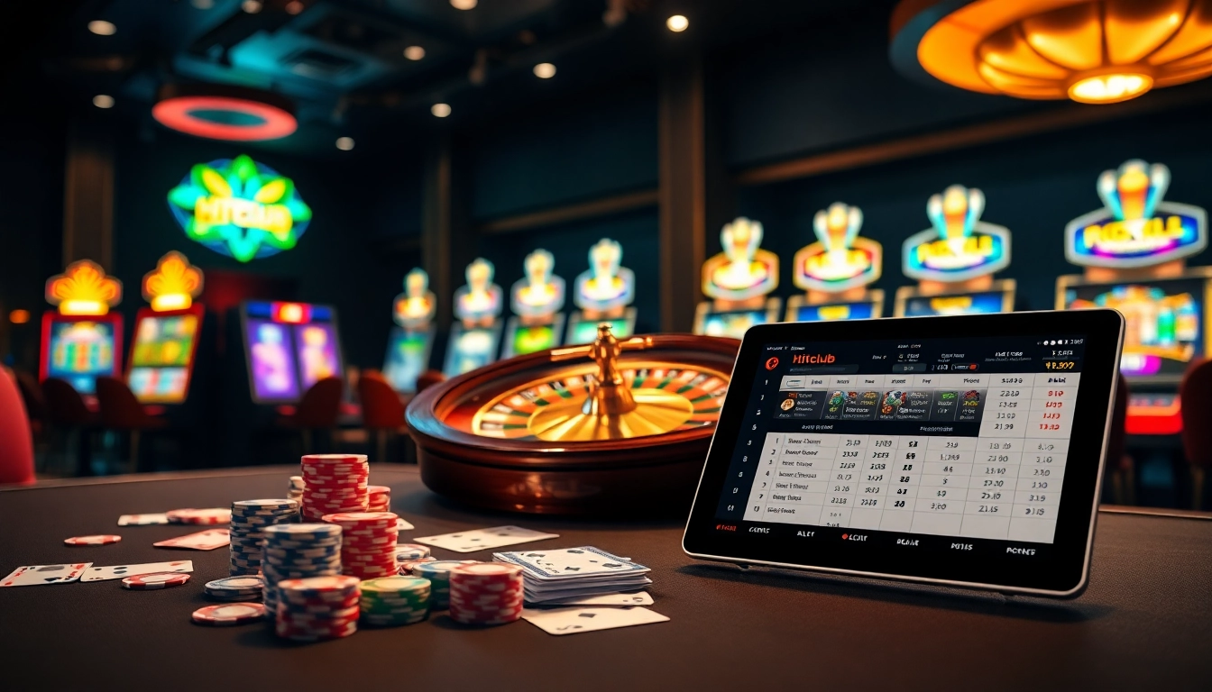 Experience thrilling online gambling at hitclub with vibrant casino games and lively betting scenes.