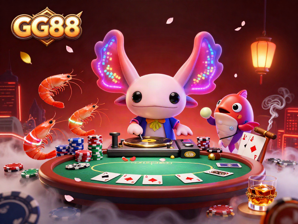 Engage in the vibrant GG88 underwater casino scene with colorful characters and dynamic game elements.