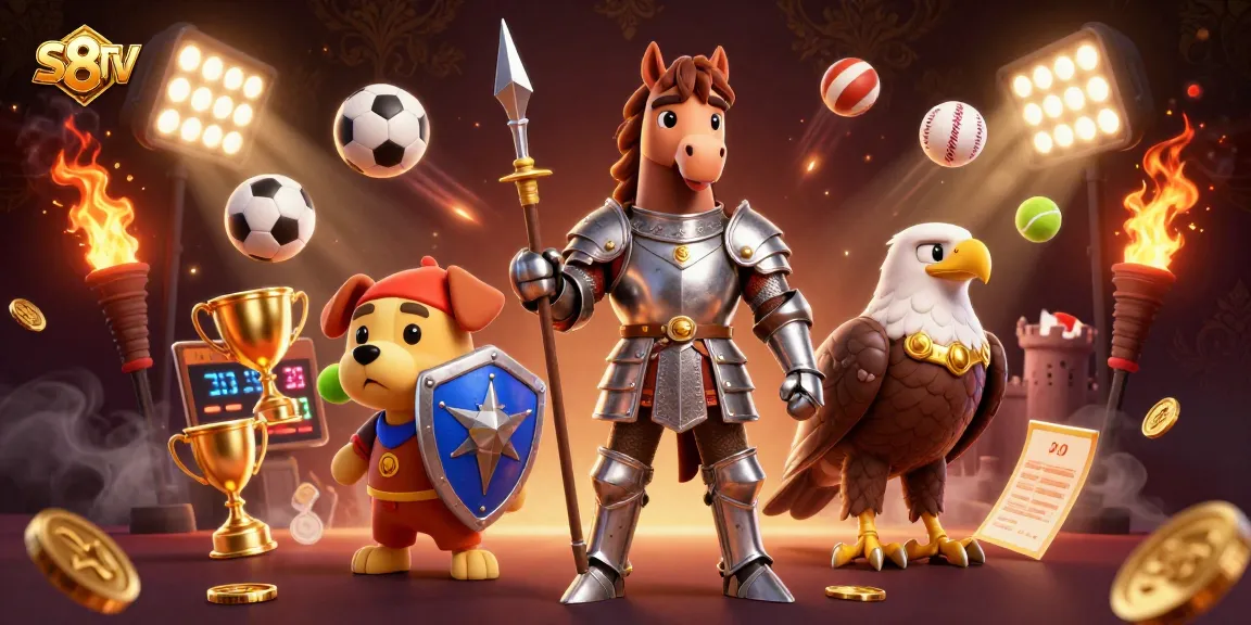 S8TV streams interactive sports betting, showcasing a dynamic scene with rich gaming elements.