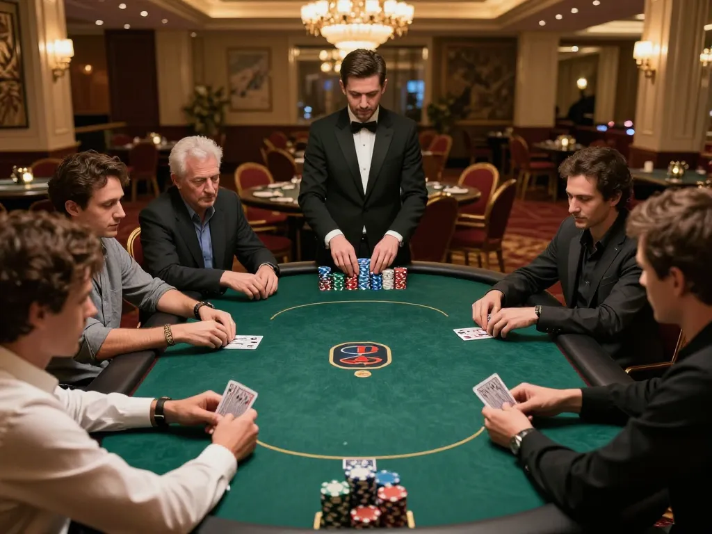Players are engaged in a tense poker game at HI88, showcasing bet strategies and card skills.
