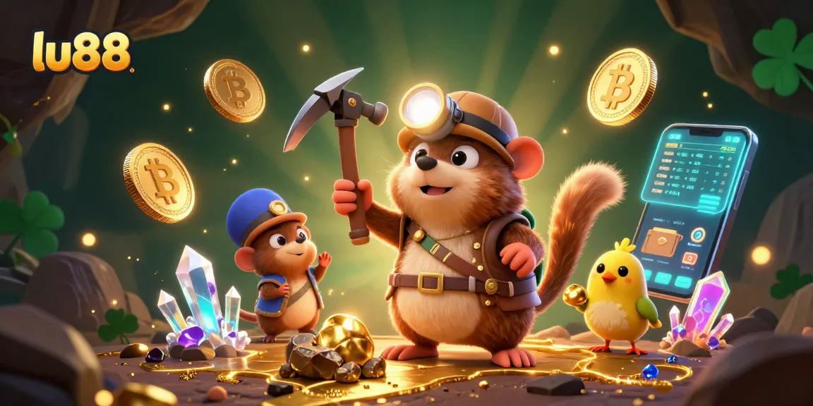 lu88 showcases treasure hunting in a casino-themed digital universe filled with golden treasures.