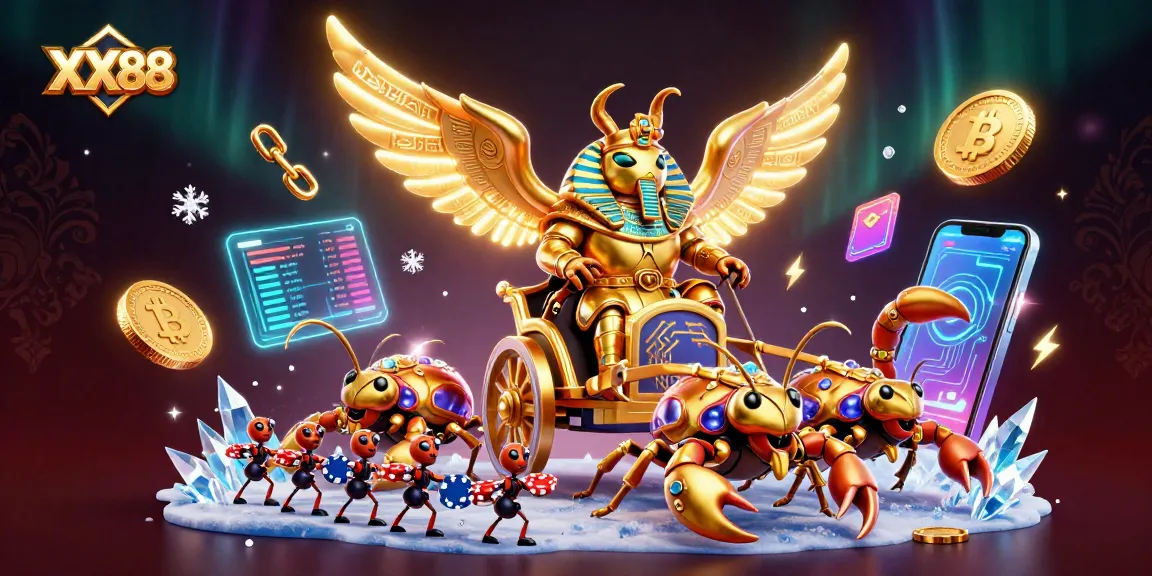 Experience thrilling gameplay with XX88's vibrant 3D casino illustration featuring unique characters and elements.