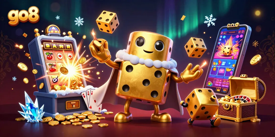 Experience thrilling dice action in go8 casino scene with golden elements and jackpot effects.