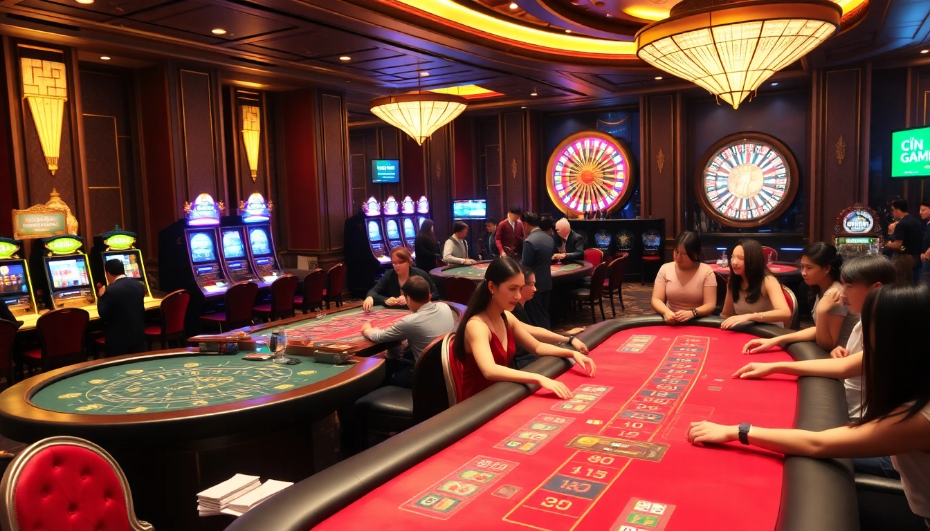 Players celebrating wins at Cổng Game XIN88 casino, playing exciting table and slot games.