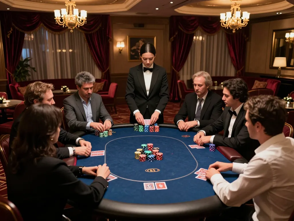 fun79 vip poker game scene showcasing strategic play and elegance in high-stakes environment