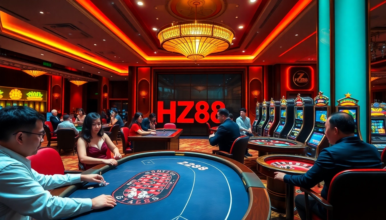 Experience the excitement of HZ88 casino action with vibrant tables and engaging gameplay.