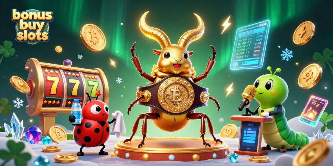 Engage with bonus buy slots, featuring vibrant 3D characters and dynamic casino elements.