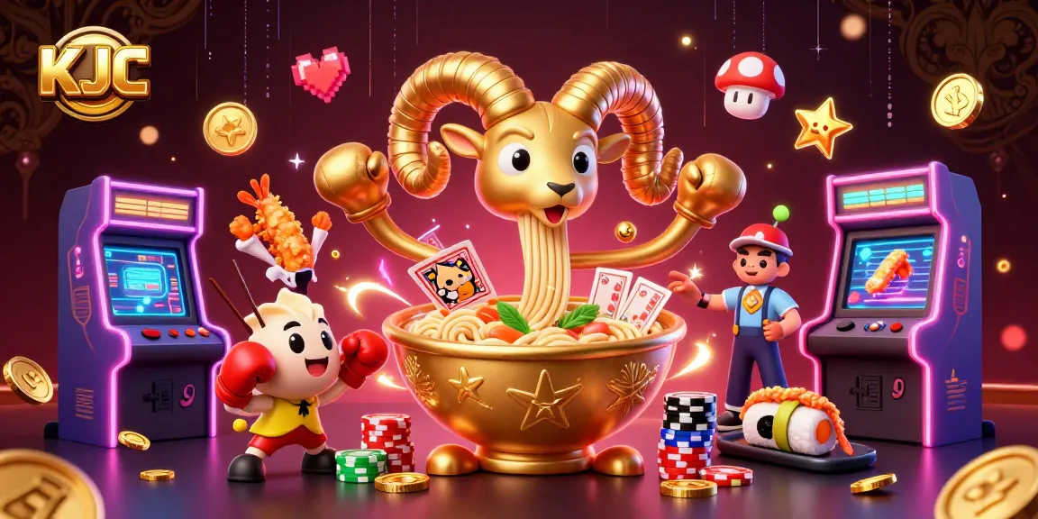 KJC's vibrant online casino scene showcasing colorful arcade action, dynamic characters, and engaging game elements
