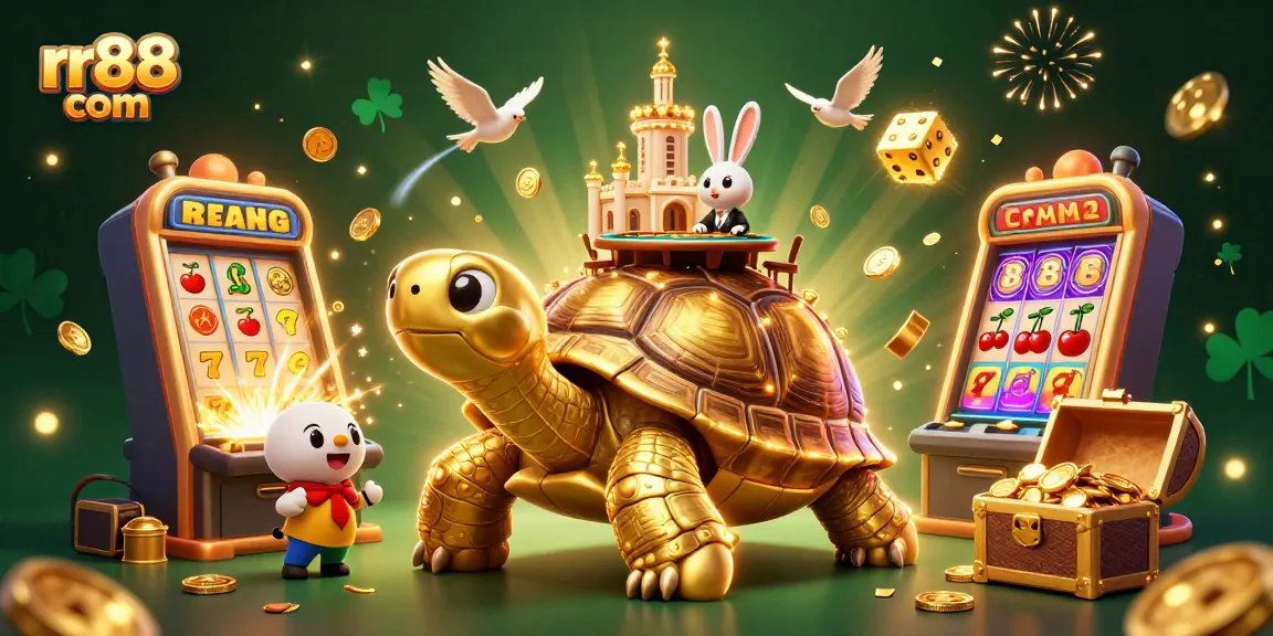 Experience rr88 com's thrilling jackpot with a vibrant casino illustration full of excitement.