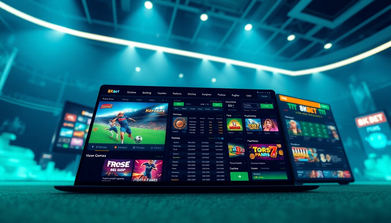 Exciting online betting interface showcasing 8kbet's vibrant games and user-friendly design.