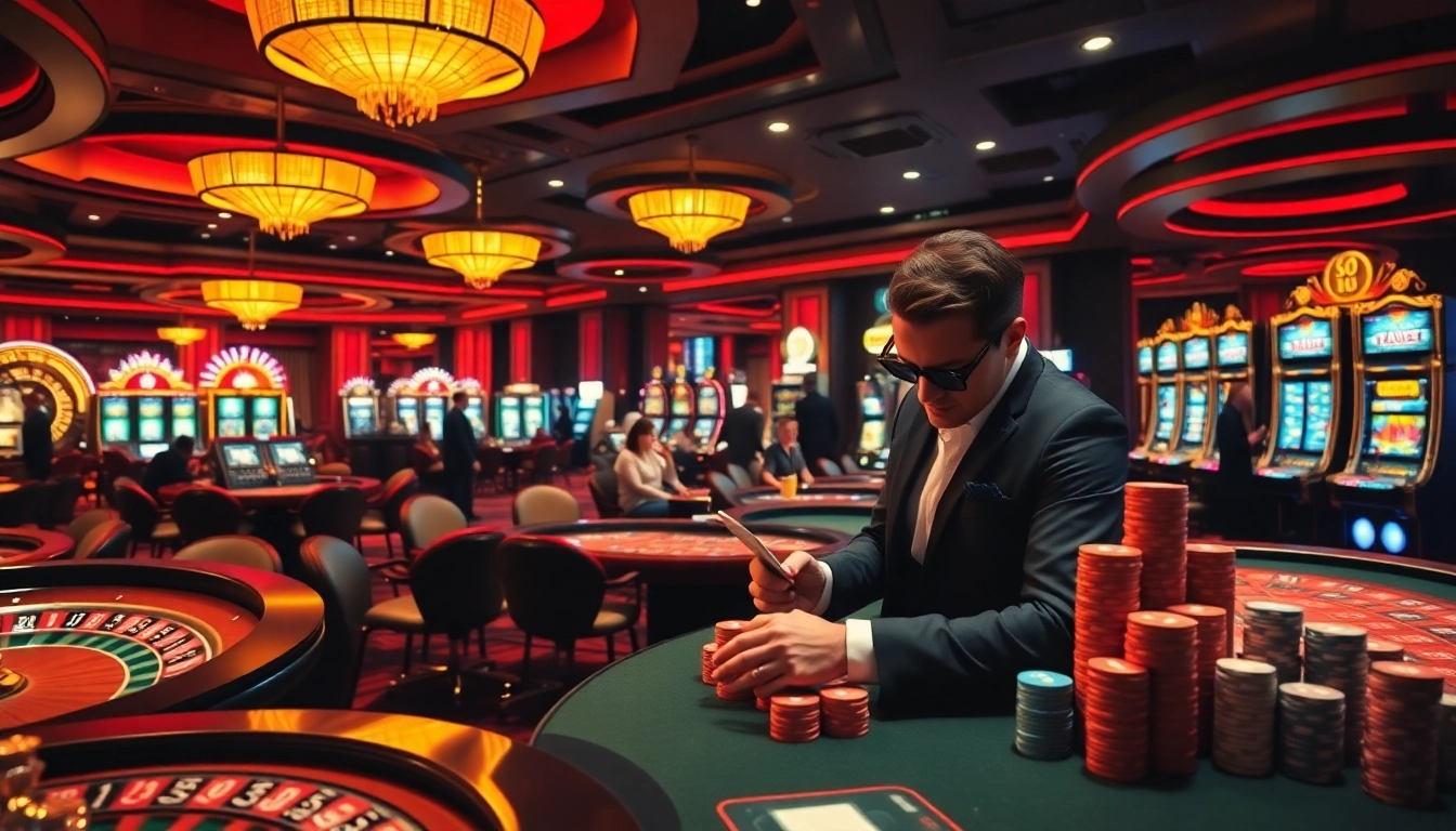 Experience thrilling gameplay in a luxurious SODO casino atmosphere filled with excitement and high stakes.