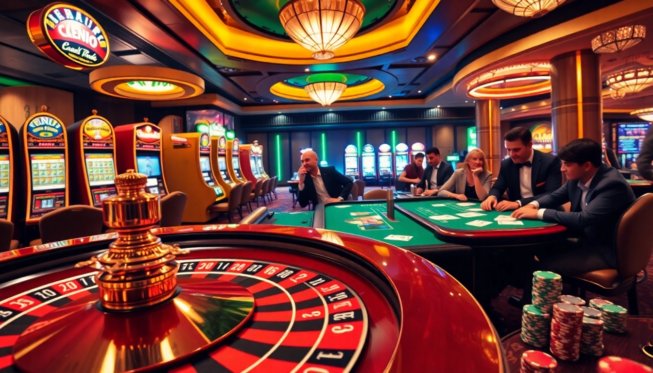 Engaging players at a table with chips and cards, showcasing excitement at https://nhacaiuytinvl.com/ casino.