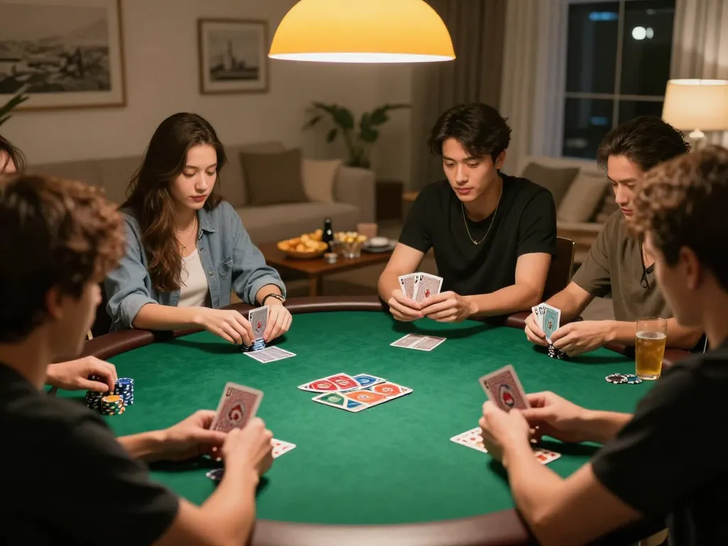 U888 poker game night with friends enjoying strategic gameplay and friendly competition