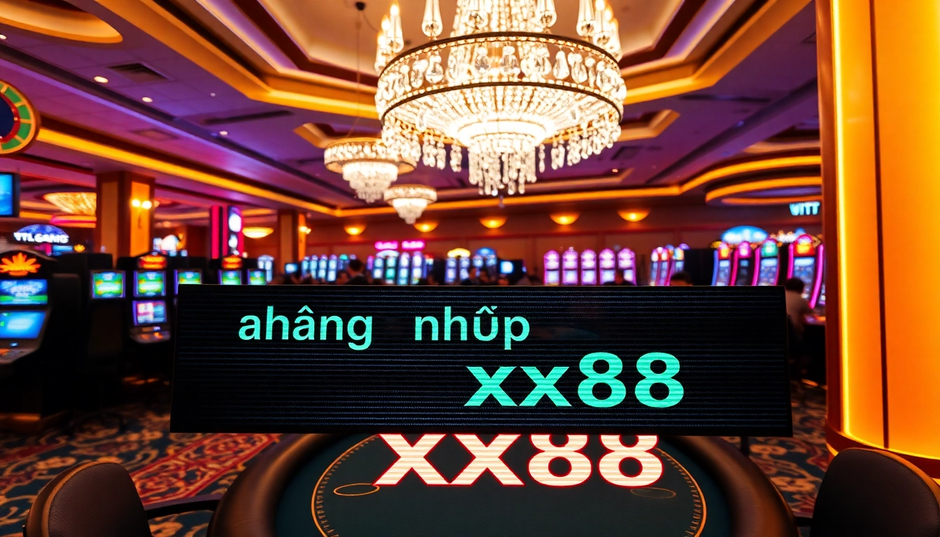 Experience the excitement of đăng nhập xx88 at a lively casino gaming floor filled with action.