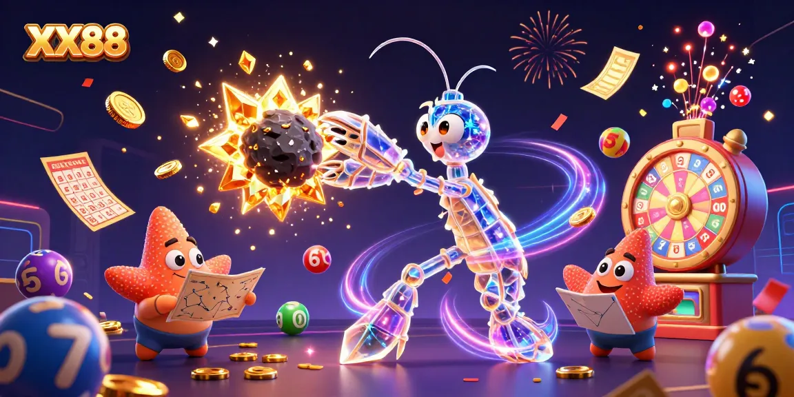 Experience the thrilling XX88 through dynamic gaming! Dive into a universe of excitement with vibrant lottery elements and a galactic samurai.