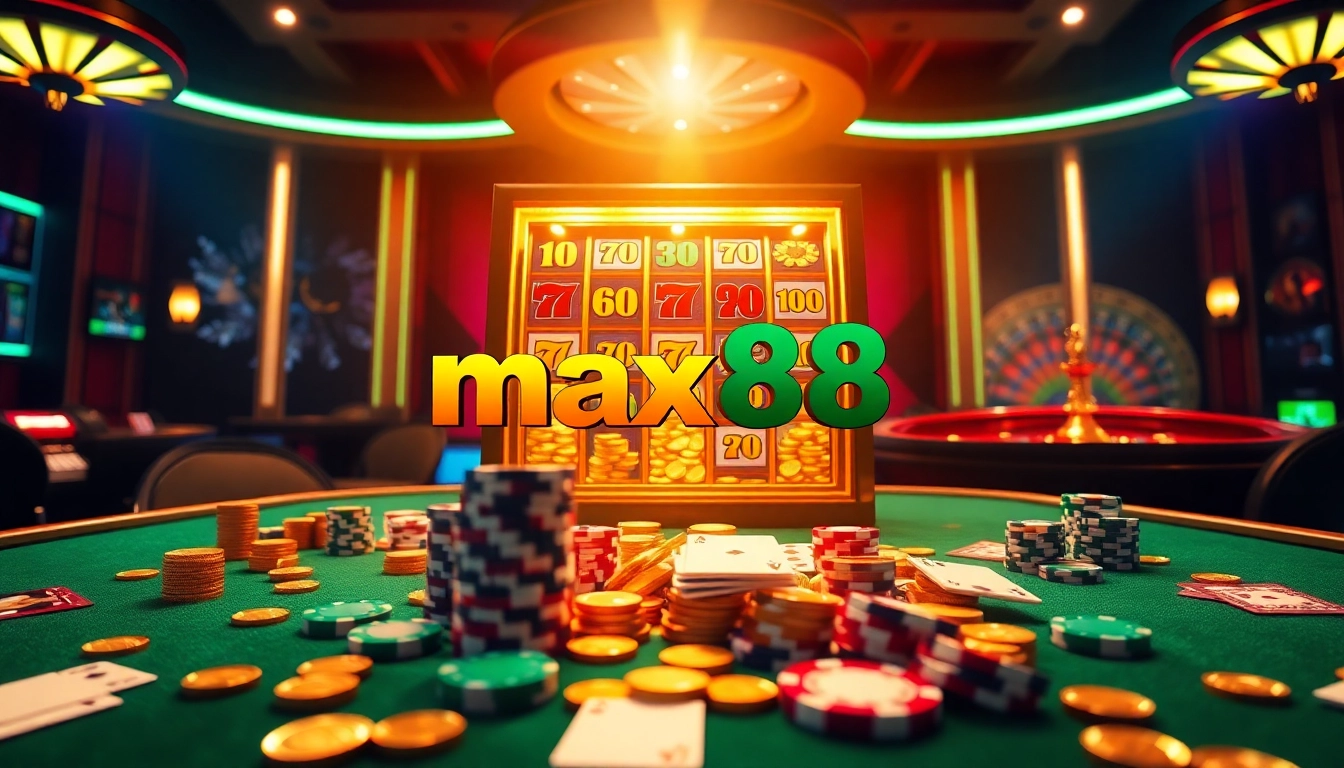 Experience thrilling gameplay at max88 with casino tables and dynamic visuals.