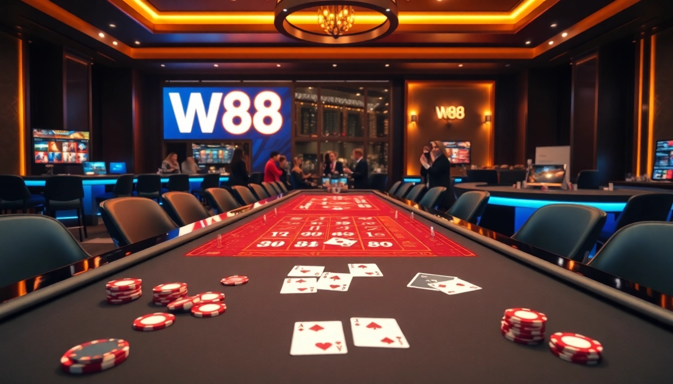 Experience the excitement of online gambling at W88.nyc casino with Baccarat and Blackjack games.