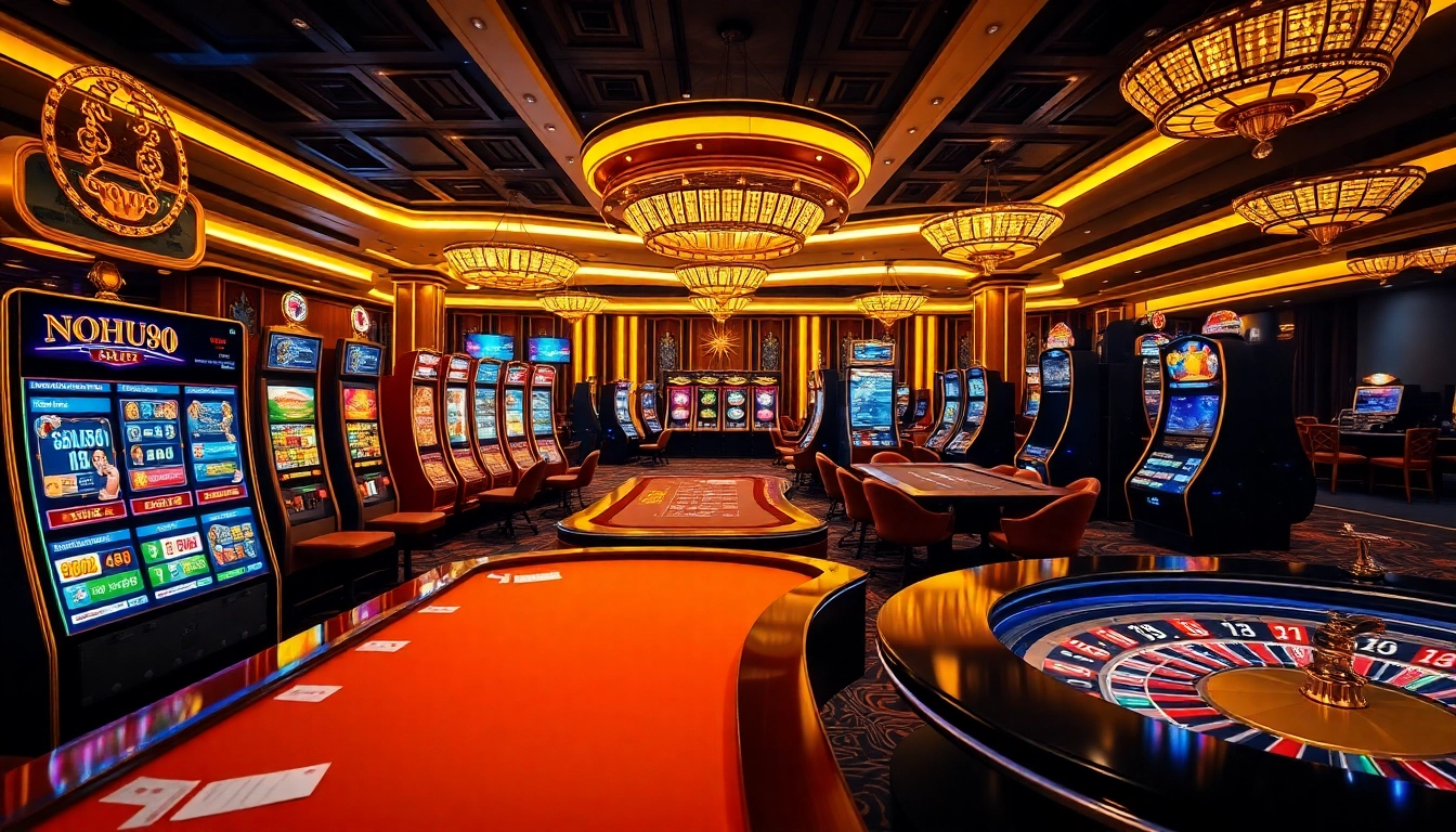 Experience the excitement of NOHU90 with dynamic casino games and vibrant betting visuals.