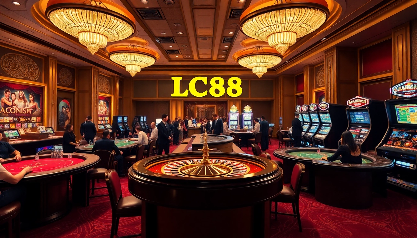 Engage in high-stakes gaming at LC88 Casino with vibrant tables and thrilling action.