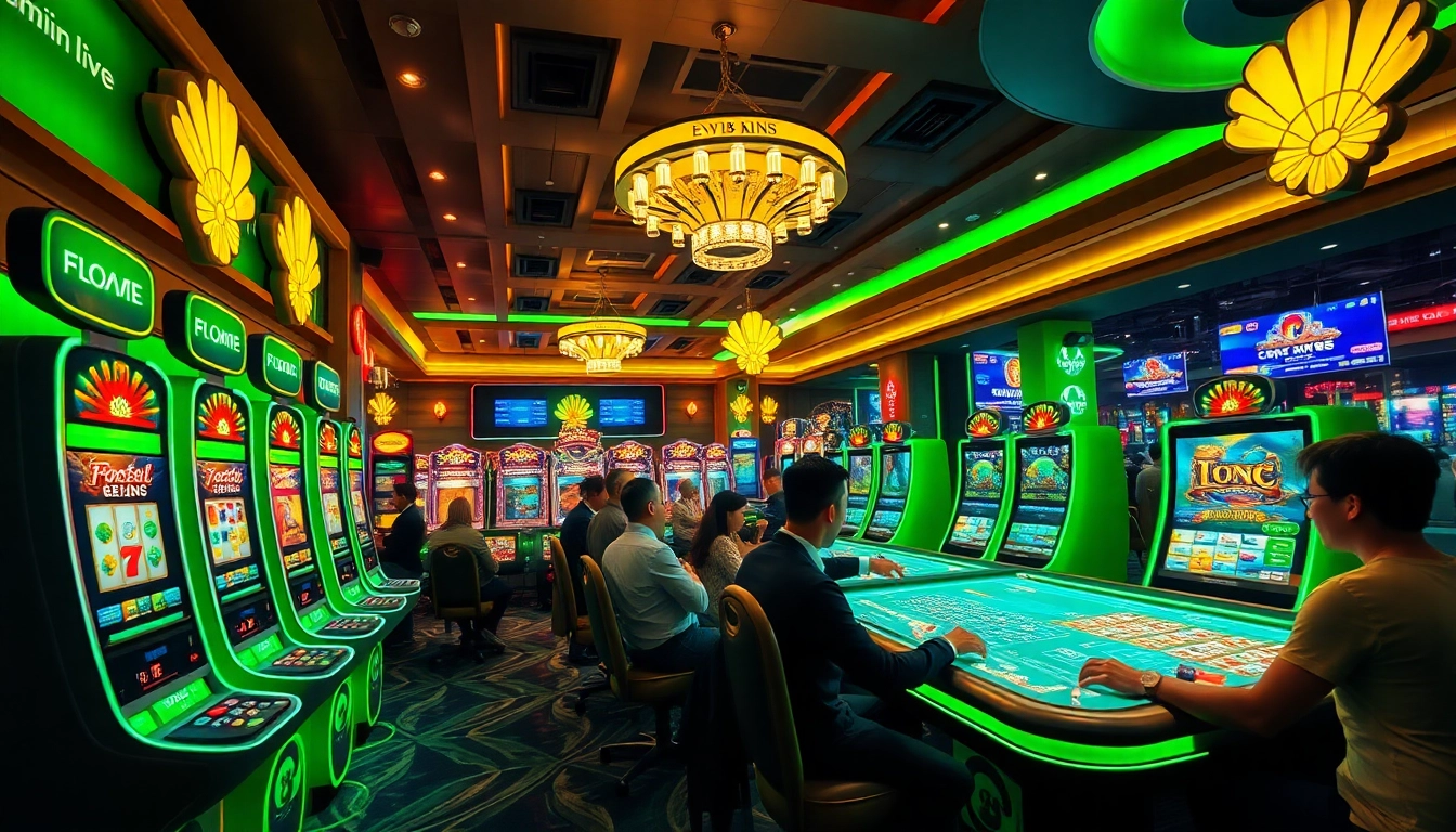 Experience the excitement of ev88win.live with this vibrant online casino scene highlighting engaging gaming elements.