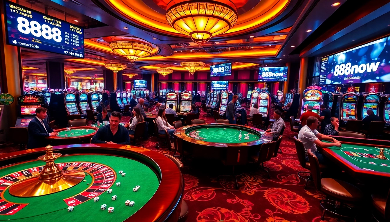 Experience the thrill of gambling at 888now with vibrant casino games and action-packed tables.