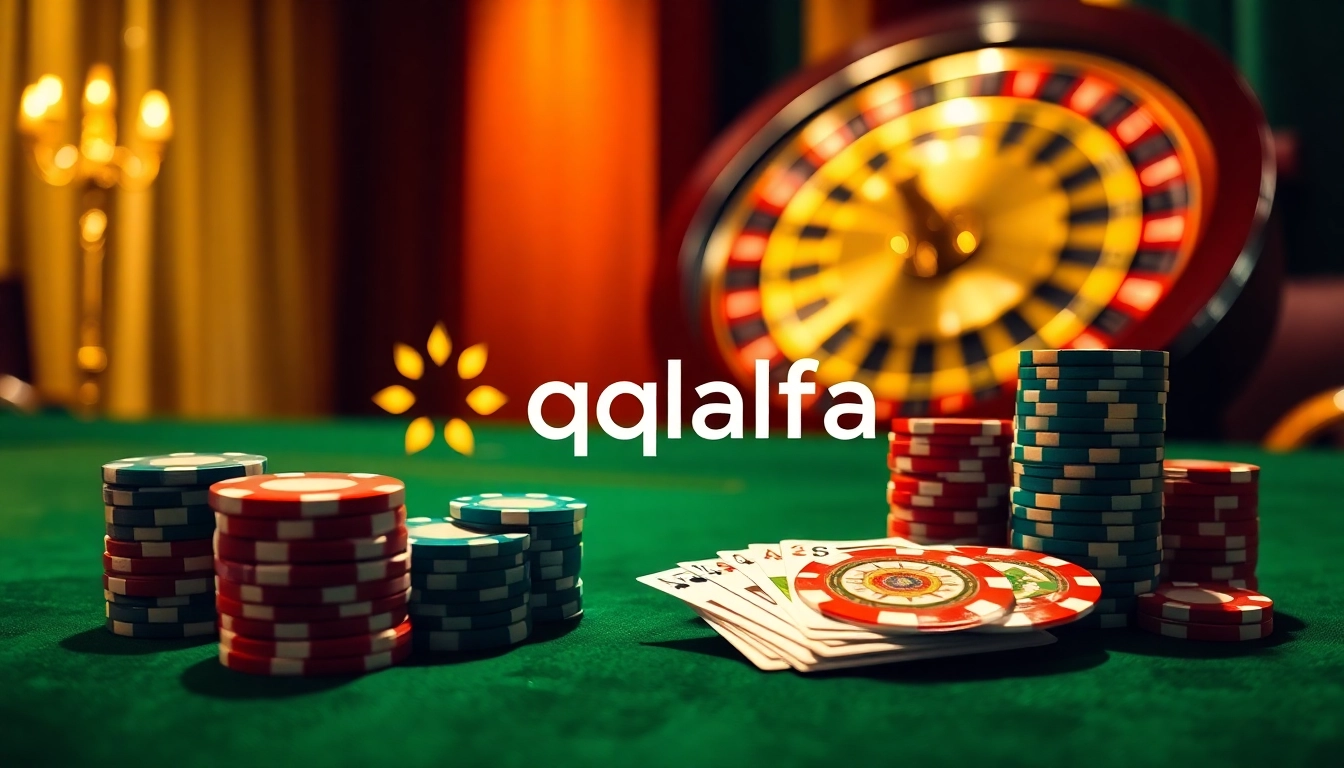 Experience the thrill of winning at qqalfa with vibrant poker chips and elegantly designed cards.