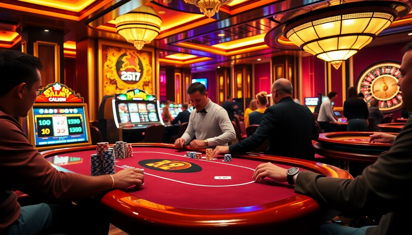 Engage in thrilling poker games at https://88aa.law/, featuring vibrant casino interiors and exciting action.