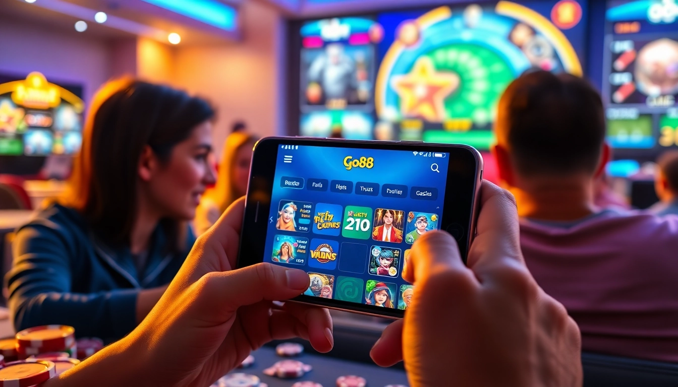 Engaging online gambling experience with Go88 app showcasing vibrant casino games.